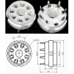 SUPPORT DE TUBE CERAMIQUE  OCTAL CI